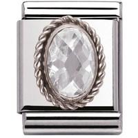 Nomination Big Faceted White CZ Charm