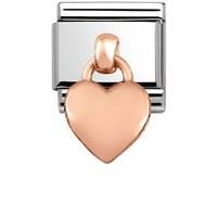 Nomination Rose Gold Hanging Heart Charm