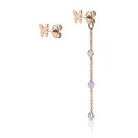 nomination bella rose gold butterfly earrings