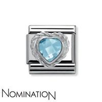 Nomination Blue Crystal Heart Charm