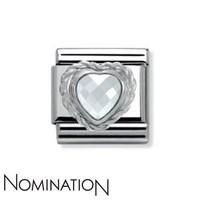 Nomination Clear Crystal Heart Charm