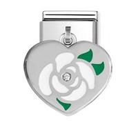 Nomination Heart with Flower Charm