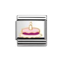 nomination pink cake candle charm
