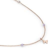 Nomination Bella Long Rose Gold Butterfly Necklace