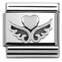 Nomination Silver Heart On Wings Charm