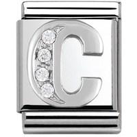 nomination big cz letter c charm