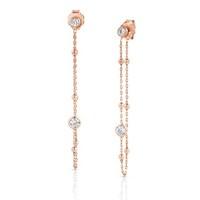 nomination bella rose gold cz earrings