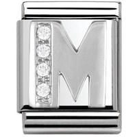 nomination big cz letter m charm