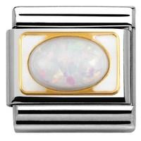 Nomination Elegance White Opal Link
