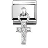 Nomination Silver Hanging Cross Charm