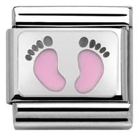 Nomination Baby Pink Footprints Charm