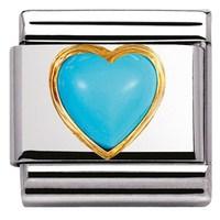 Nomination Turquoise Heart Charm