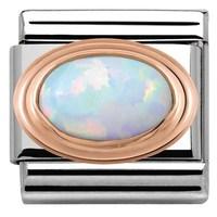 Nomination Rose Gold White Opal Charm