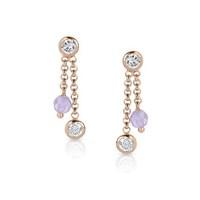 Nomination Bella Rose Gold Lilac & CZ Earrings