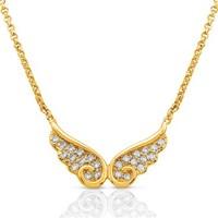 Nomination Angel Gold CZ Double Wing Necklace