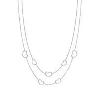 nomination silver unica heart layered necklace