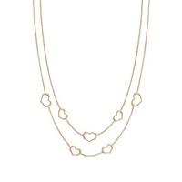 nomination rose gold unica heart layered necklace