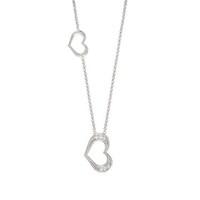 nomination silver unica heart necklace