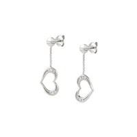 nomination silver unica heart earrings