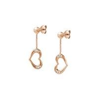 nomination rose gold unica heart earrings