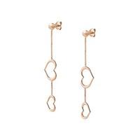 Nomination Rose Gold Unica Long Heart Earrings