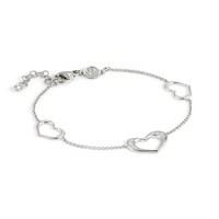 nomination silver unica heart bracelet