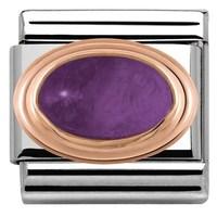 nomination rose gold purple amethyst charm