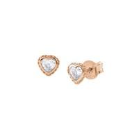 nomination rose gold bella heart studs