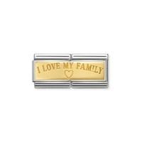 Nomination I Love My Family Double Plate Charm
