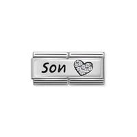 Nomination Silver Son Double Plate Charm