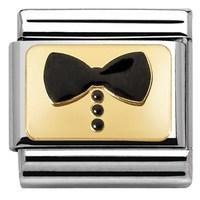 Nomination Glitter Nights Black Bow Tie Charm