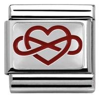 Nomination Red Infinity Heart Charm