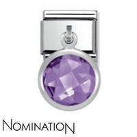 nomination purple crystal drop charm