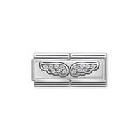 Nomination Silver Angel Wings Double Plate Charm