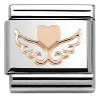 Nomination Rose Gold Heart On Wings Charm