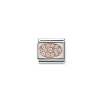 Nomination Rose Gold Pave Oval Charm