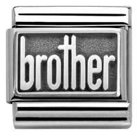 Nomination Silver Oxidised Brother Charm