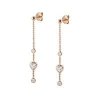 Nomination Rose Gold Bella Heart Drop Earrings