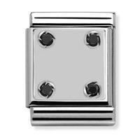 Nomination BIG Symbols Four Cubic Zirconia Plaque Charm 332303/01