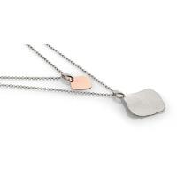 Nomination Ninfea - Silver Rose Gold Plated Double Leaf Pendant 142843 043