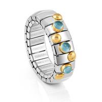 nomination extension 3 blue topaz 18ct gold ring 044600 025