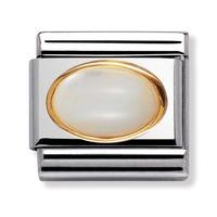 Nomination Oval Stones Mother Of Pearl Charm 030502/12