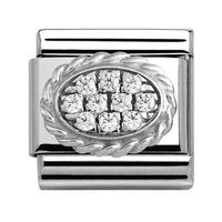 nomination snow white cubic zirconia oval charm 330316 03