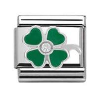 Nomination Silvershine - Green Four Leaf Clover Charm 330305 13