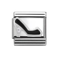 nomination silvershine black high heel charm 330305 09