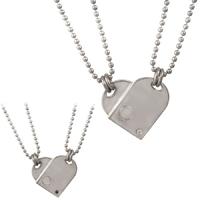 nomination me and you stainless steel cz dogtag double necklace 024202 ...