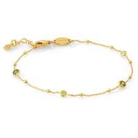 Nomination Bella - Gold Plated Green Cubic Zirconia Bracelet 142627 023