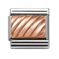Nomination CLASSIC Rose Gold Engraved Stripe Charm 430102/05