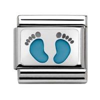 Nomination My Family Blue Baby Feet Charm 330208/15