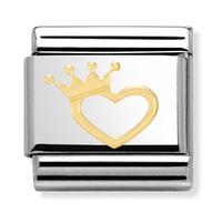 nomination love heart with crown charm 030116 0 17